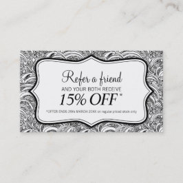 Cartão De Visita Refira um amigo belo ou moda paisley mono