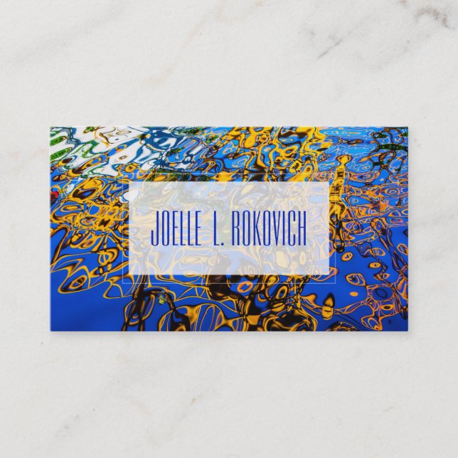 Cartão De Visita © Refletim Water Ripples Abstrato Fotografia Ar (Frente)