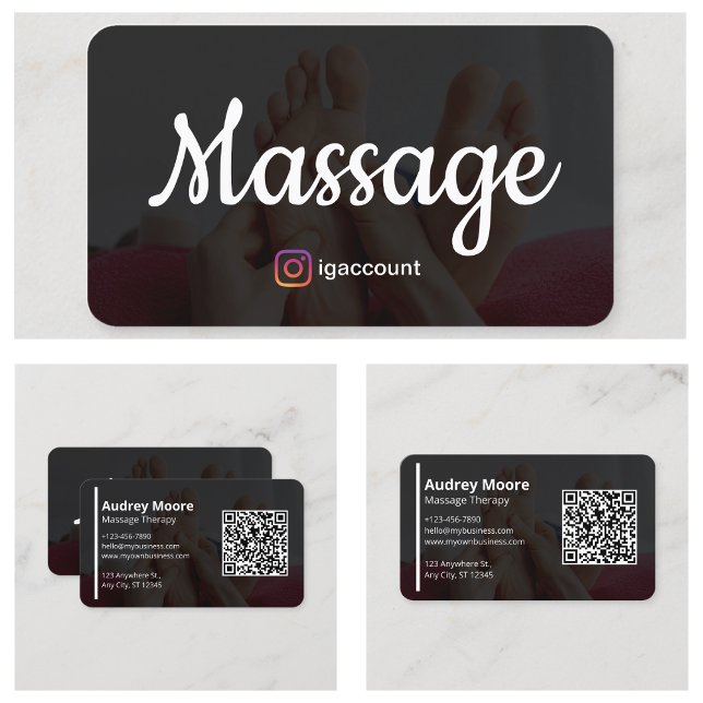 Cartão De Visita Reflexologia Modelo de Massas Terapêuticas (Reflexology Massage Therapy Templates Design Business Card
)