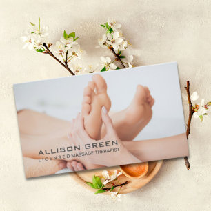 Cartão De Visita Reflexologia Terapêutica de Massagem de Acupresas 