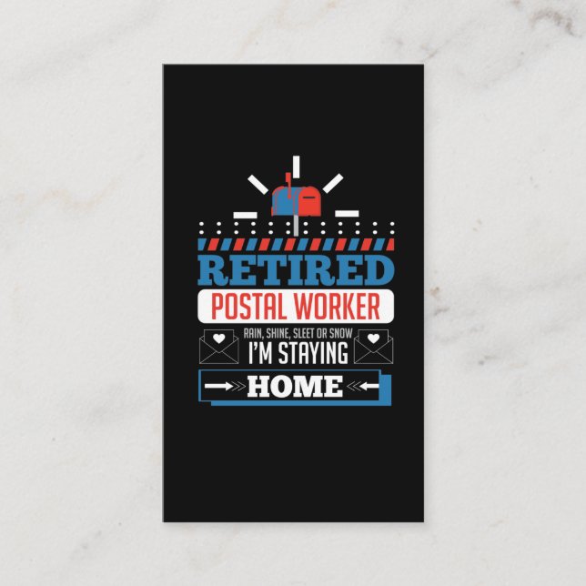Cartão De Visita Reforma do Empregador de Correios Engraçado (Frente)