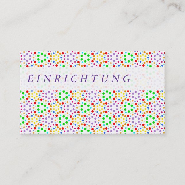 Cartão De Visita Regenbogen Visitenkarten (Frente)