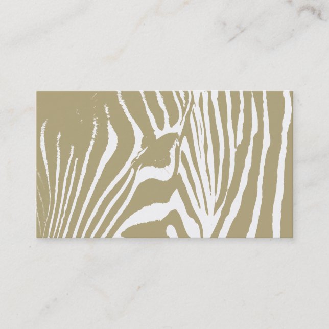 CARTÃO DE VISITA REGÊNCIA ZEBRA EM BRANCO E DOURADO (Frente)