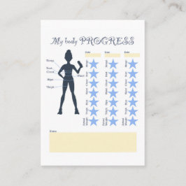 Cartão De Visita registrando seu progresso em exercícios físicos