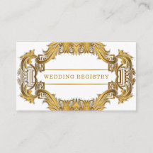 Registro Dourado Simples de Casamento Ornamental