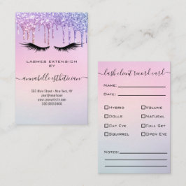 Cartão De Visita Registro Ocupado de Cliente de Extensão Eyelash Az