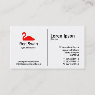 Cartão De Visita Regra do Meio - Cisne 02