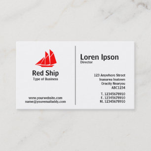 Cartão De Visita Regra média - navio 02