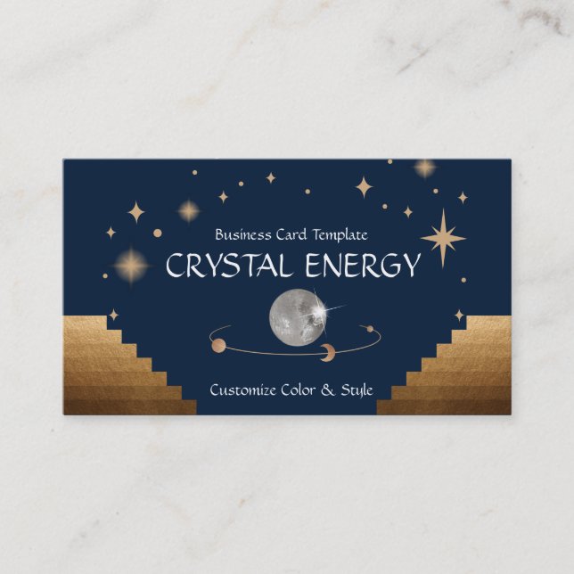 Cartão De Visita Reiki e Energy Crystal (Frente)