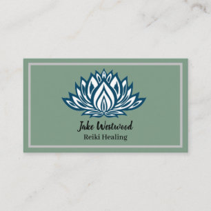 Cartão De Visita Reiki Healing White Lotus