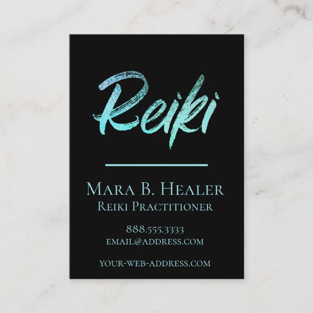 Cartão De Visita *~* Reiki Master ou profissional de aquecedor de e (Frente)