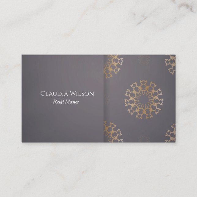 Cartão De Visita Reiki Master Spiritual Energy Healer (Frente)