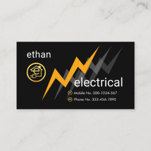 Cartão De Visita Relâmpago Elétrico Energiza Letra-e Elétrica