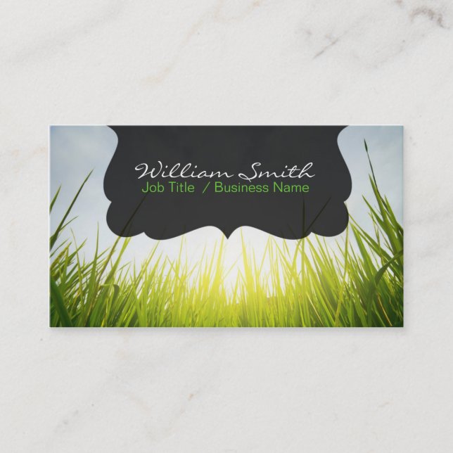 Cartão De Visita Relax calm grass Business card (Frente)