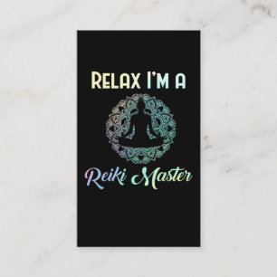 Cartão De Visita Relaxe Terapêutica Mestre com Reiki Terapêutica
