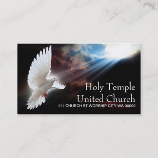 Cartão De Visita Religião Cristã Dove Igreja Espiritual Louvado
