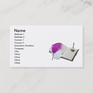 Cartão De Visita Relógio das luvas da caneta do livro