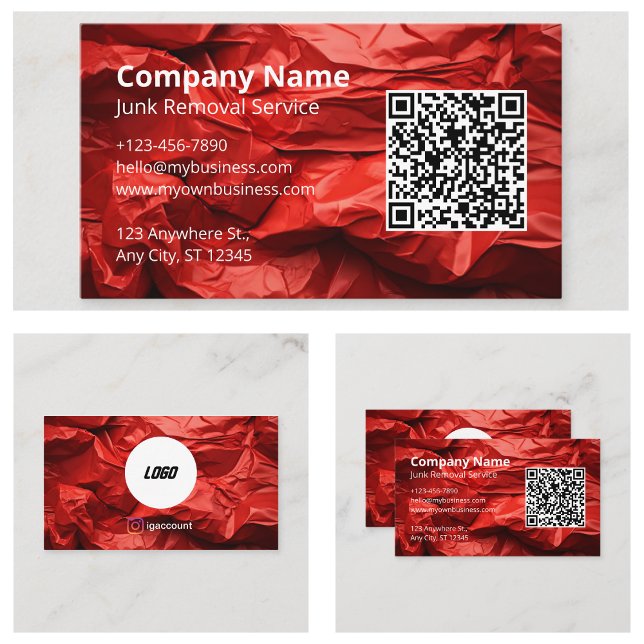 Cartão De Visita Remoção de Entulho (Junk Removal Business Card
)