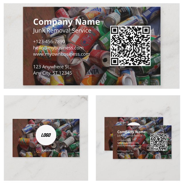 Cartão De Visita Remoção de Entulho (Junk Removal Business Card
)