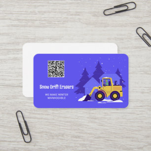 Cartão De Visita Remoção de Neve Enviando QR Personalizado