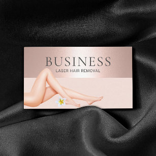Cartão De Visita Remoção do cabelo laser Tratamento da pele Rosa de