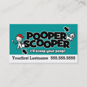 Cartão De Visita Remoção waste de Pooper Scooper.Pet. Texto/cor