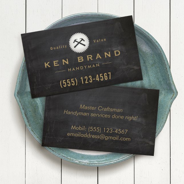 Cartão De Visita Remodelação da Construção do Martelo Carpinteiro (Criador carregado)