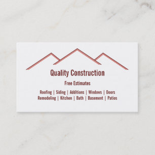Cartão De Visita Remodelação de casa / Construção