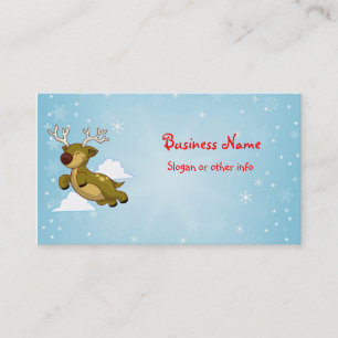 Cartão De Visita Rena do Natal
