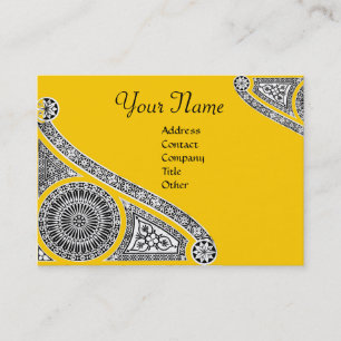 Cartão De Visita RENAISSANCE Monograma 2 amarelo