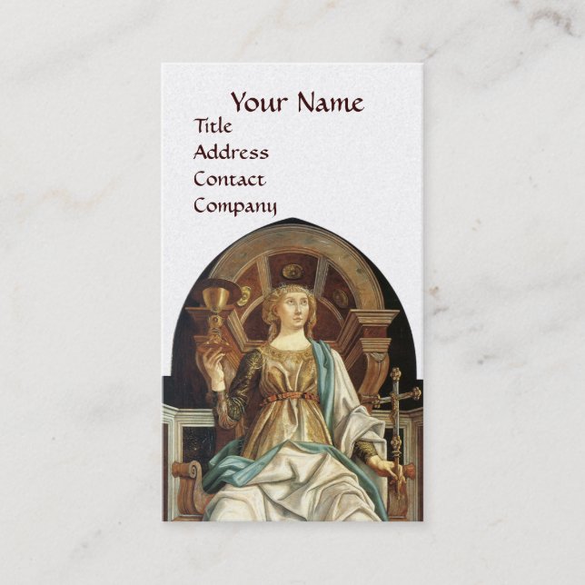 Cartão De Visita RENISSÂNCIA ANTIQUA ENCAMINHA O POPE Dourado (Frente)