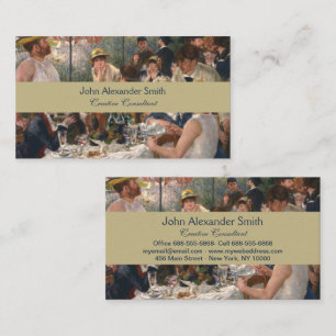 Cartão De Visita Renoir Luncheon do Partido Barco de Belas Artes