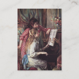Cartão De Visita Renoir: Meninas no piano