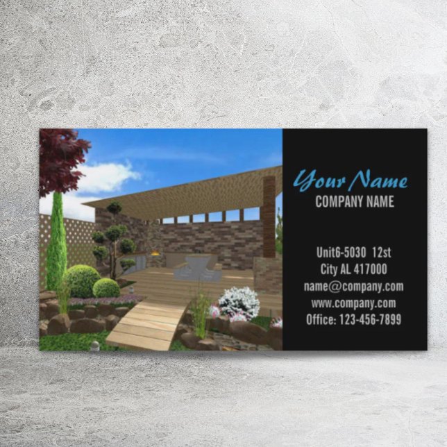 Cartão De Visita Renovação paisagens de construção de carpintaria (Renovation Carpentry Construction landscaping Business Card)