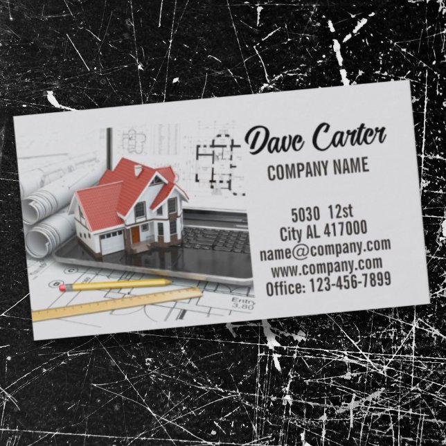 Cartão De Visita Renovation Handyman Construction architect (Renovation Handyman Construction architect Business Card)