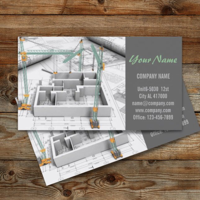 Cartão De Visita Renovation Handyman Construction architect (Renovation Handyman Construction architect Business Card)