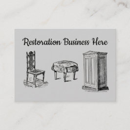 Cartão De Visita Reparação Antecipada do Mobiliário Ciclo de Cima