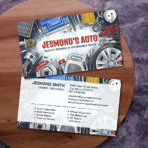 Cartão De Visita Reparação de Veículos Automotores - Mecânico