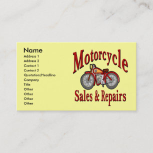 Cartão De Visita Reparações de motocicletas,
