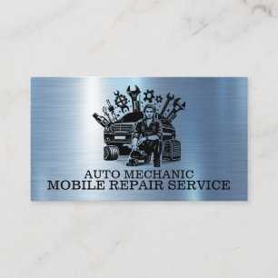 Cartão De Visita Reparador Automotivo de Reparo Automotivo Contato