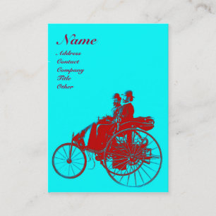 Cartão De Visita REPARAR AUTOMOTIVAMENTE MONOGRAMA Azul Turquesa Ve