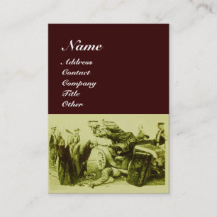Cartão De Visita REPARO AUTOMÁTICO - AUTOMOTIVO, vermelho