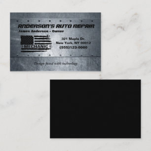 Cartão De Visita Reparo automático de Design de carro com sinalizad