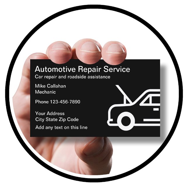 Cartão De Visita Reparo automático simples (Criador carregado)