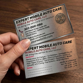 Cartão De Visita Reparo Automotivo & Ar Condicionado de Carro logot