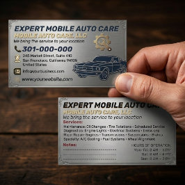 Cartão De Visita Reparo Automotivo & Especialista em Ar Condicionad