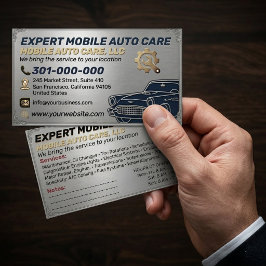 Cartão De Visita Reparo Automotivo & Especialista em Ar Condicionad