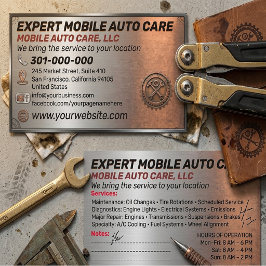 Cartão De Visita Reparo Automotivo & Especialista em Ar Condicionad