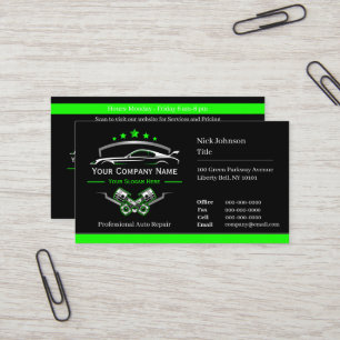 Cartão De Visita Reparo Automotivo Profissional, Camisa de Mecânico