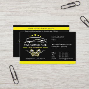 Cartão De Visita Reparo Automotivo Profissional, Camisa de Mecânico